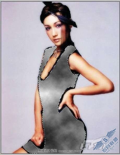 photoshop照片处理：制作绚丽环绕美女的光环效果_