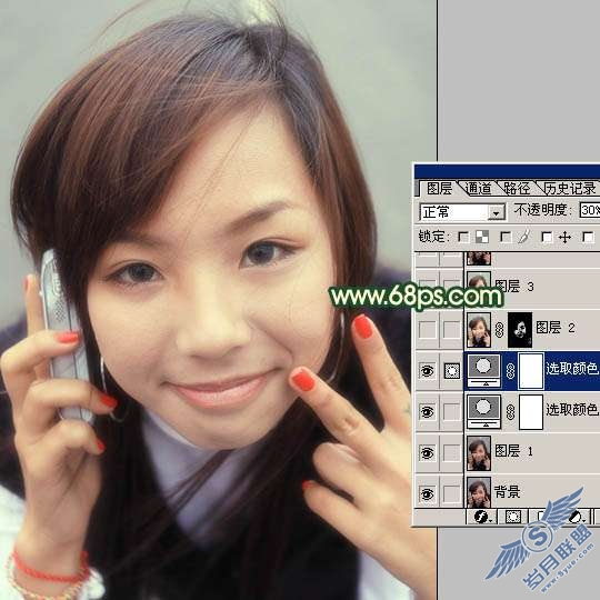 Photoshop照片处理：调色出柔和的外景人像淡橙色【图】_