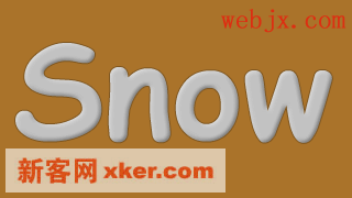 Photoshop图层样式打造下雪特效字