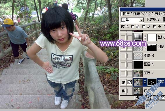 Photoshop调出可爱MM照片梦幻紫色调