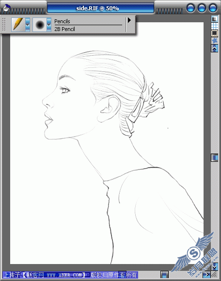 Wacom<a href=http://www.syue.com/Digital/ target=_blank class=infotextkey>数码</a>板加Painter手绘写意秀美头像_天极设计在线转载