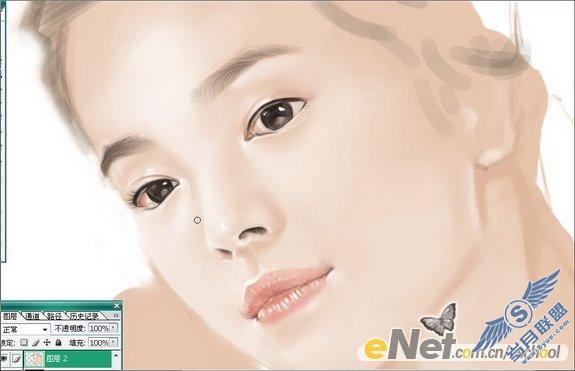 Photoshop结合数位板绘制美女头像(2)
