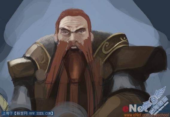 教你Photoshop手绘魔兽世界里的矮人战士(2)