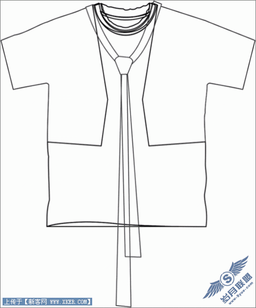 用CorelDraw在T恤框架中设计花纹