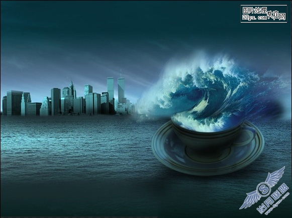 Photoshop照片合成:制作惊涛骇浪海报
