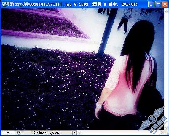 Photoshop调出梦幻的紫色暗调非主流签名风格效果