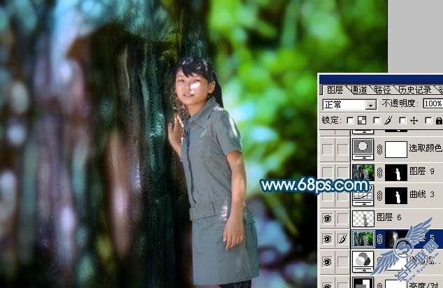 Photoshop照片处理:消除人物照片中复杂的背景【图】_