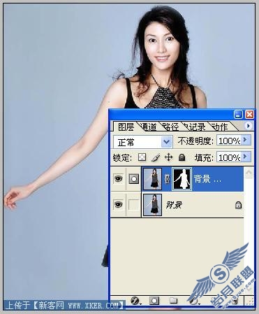 Photoshop 通道法为漂亮MM抠图