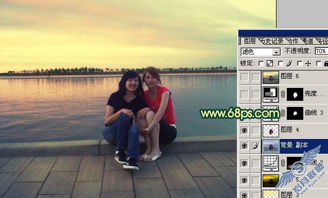 Photoshop调出偏暗外景照片流行的暖色调
