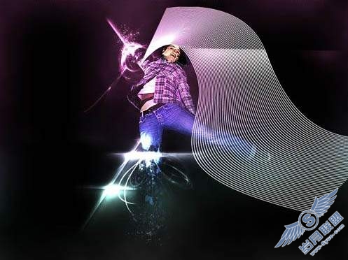 Photoshop制作绚丽的真人潮流插画