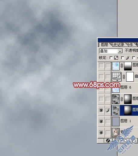 Photoshop给人物照片加上个性的纹理背景