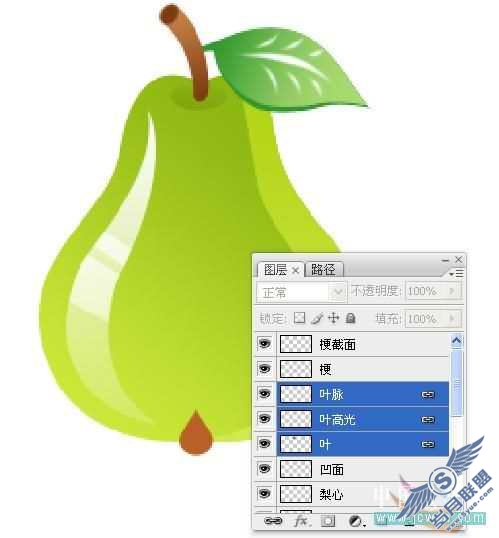Photoshop鼠绘漂亮水晶水果图标