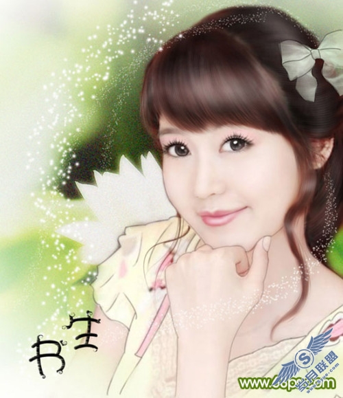 Photoshop教程:美女照片变唯美仿手绘效果