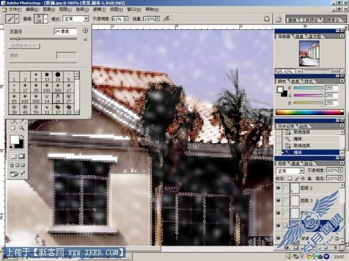 Photoshop滤镜巧妙模拟下雪效果_