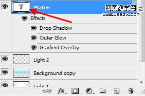 Photoshop用水珠材质制作柔滑水特效字