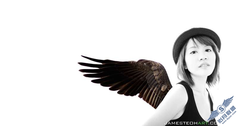 Photoshop合成梦幻的天使教程_