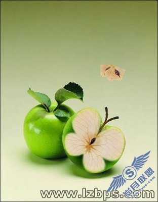 Photoshop制作蝴蝶苹果