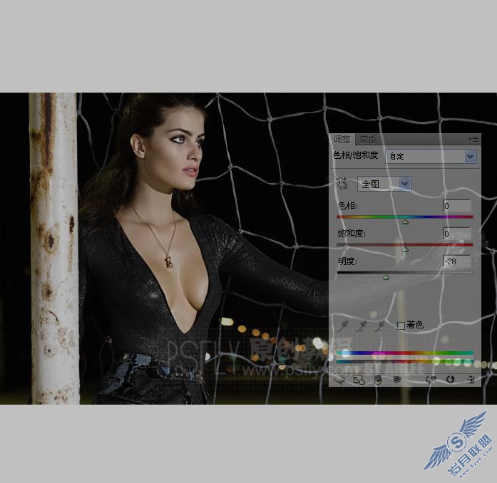 Photoshop教程:制作暗调质感时尚美女