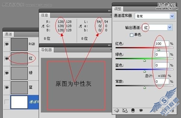 Photoshop教程:使用通道混合器