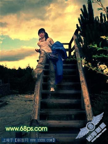 Photoshop打造夕阳下的调皮女孩