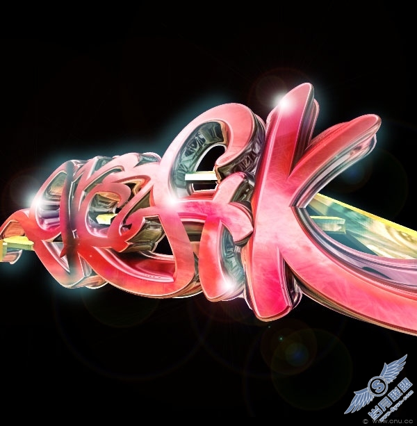 国外3D文字特效插画作品欣赏