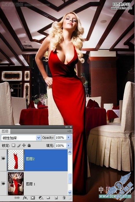 Photoshop教程:为性感模特裙子换面料