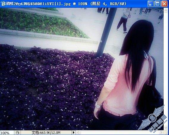 Photoshop调出梦幻的紫色暗调非主流签名风格效果