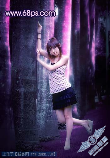 Photoshop调出照片动人的梦幻紫色调