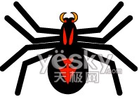 万圣节用Illustrator绘蜘蛛网和蜘蛛15_天极设计在线