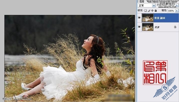 Photoshop调色教程:漂亮的月桂女神