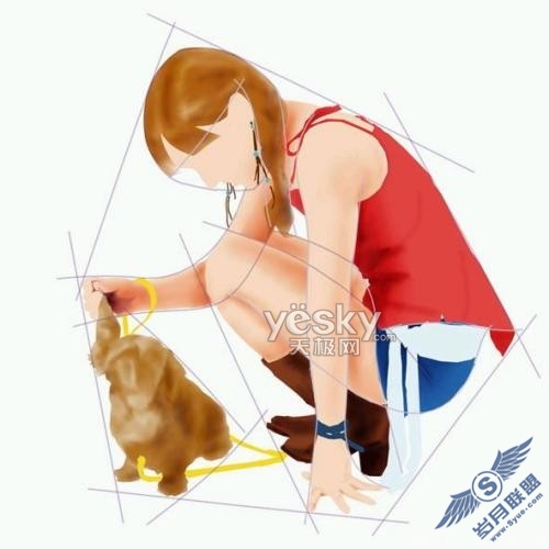 Photoshop教程:美女+宠物如此凭空创造