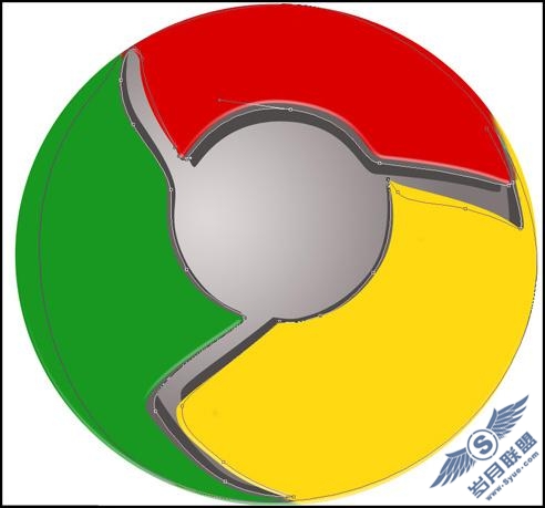 Photoshop绘制GoogleChrome浏览器LOGO(2)