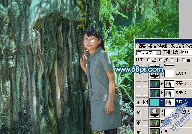 Photoshop照片处理:消除人物照片中复杂的背景【图】_