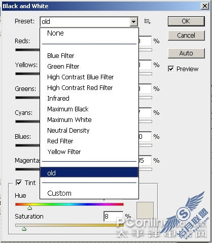Photoshop CS3亲密接触(5):怀旧赫本 黑白魅影(图十一)