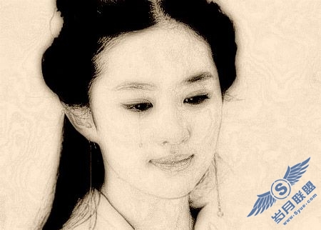 Photoshop打造水彩效果小龙女教程