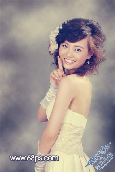Photoshop快速调出人物照片怀旧的蓝黄色