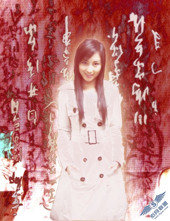 Photoshop合成古典火焰美女