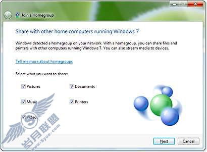 Windows 7功能介绍:家庭组【图】_
