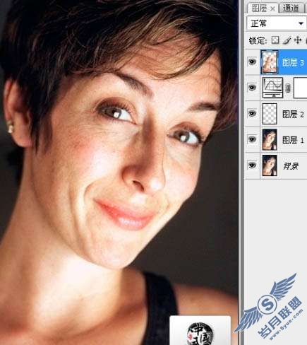 Photoshop照片处理:去除人脸上的皱纹【图】_