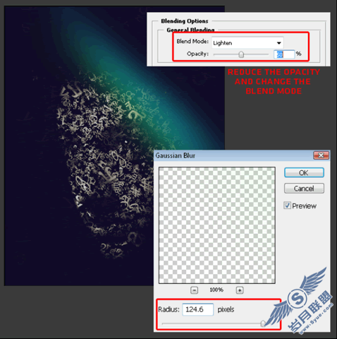 photoshop文字特效:制作印刷文字复古的镂空人脸【图】_