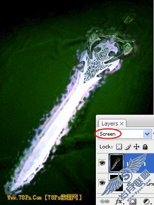PhotoShop打造火焰之剑