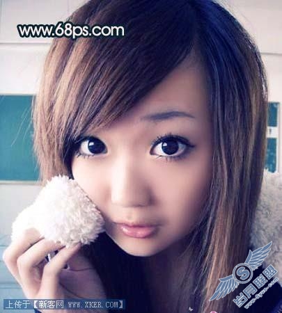 Photoshop调出可爱MM签名照的个性色彩