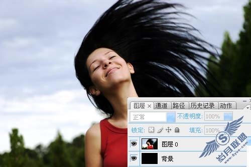 Photoshop合成教程:烈火中的美女