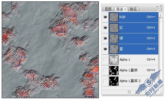 Photoshop滤镜制作脱落的墙壁效果