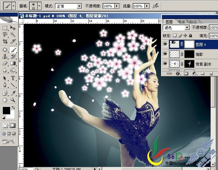 PhotoShop合成月光芭蕾效果教程