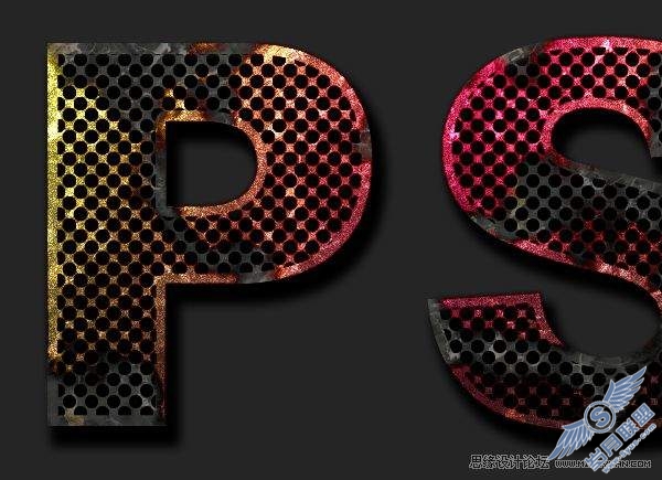 photoshop制作金属质感锈蚀文字