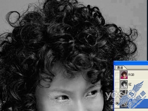 Photoshop抠图教程:抠出MM漂亮的大卷烫发
