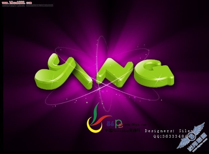 Photoshop+AI制作绿色的3D字体效果