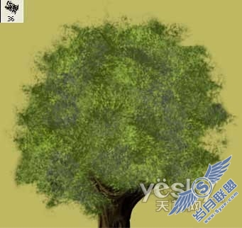 用Photoshop绘制枝繁叶茂的大树_天极软件