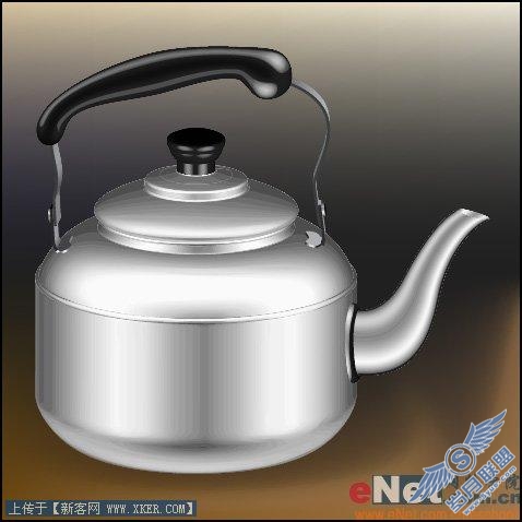 用Illustrator打造矢量铝制的水壶